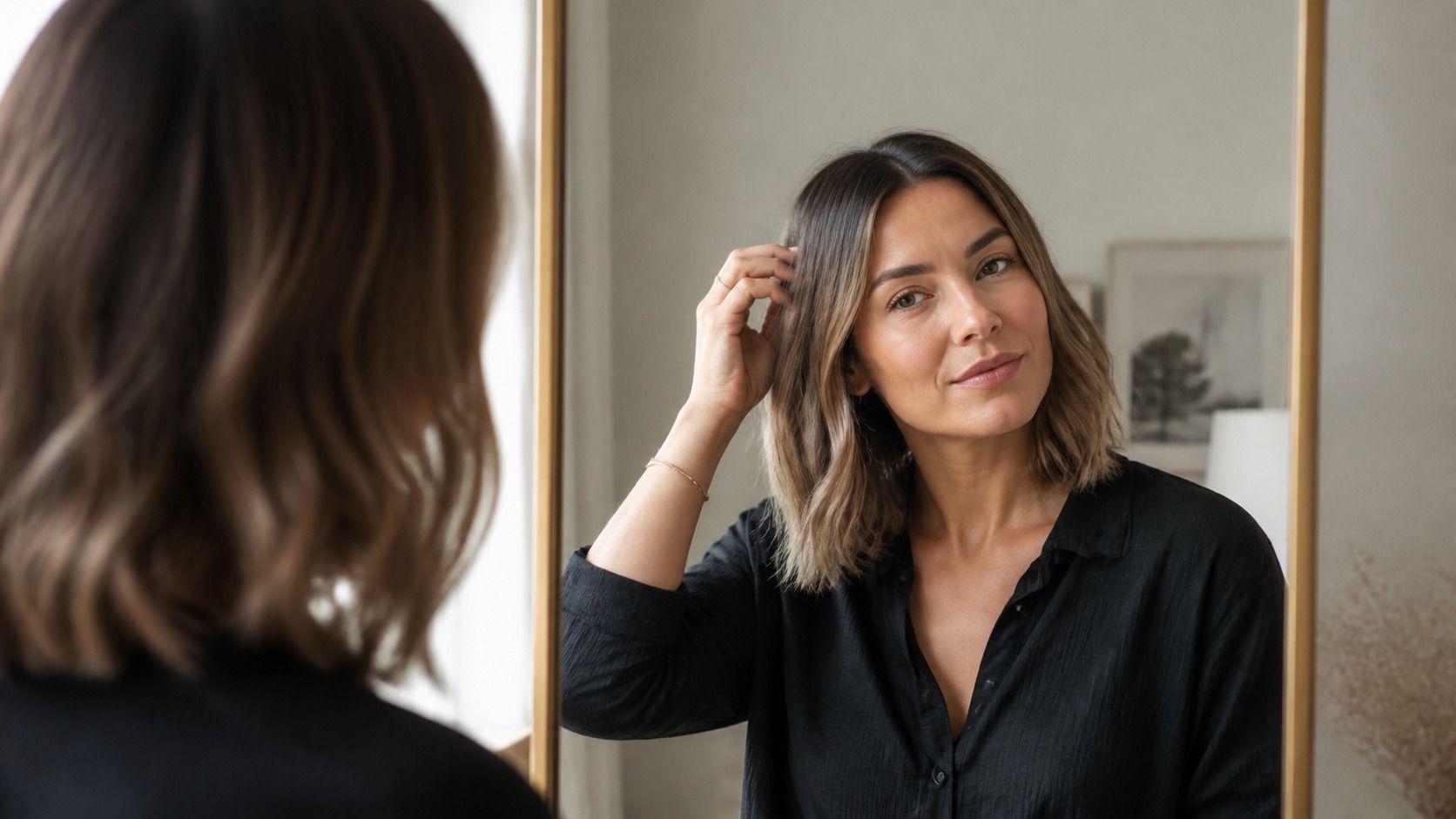 Comparing hair shades in a virtual try-on